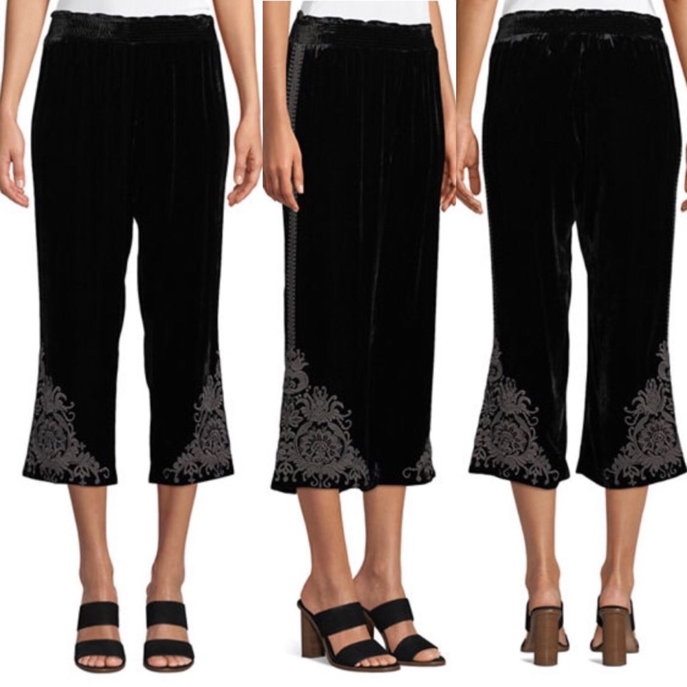 🐨🆕 Johnny Was ❉ Hirsch Velvet Embroidery Pants ❉ - Picture 5 of 8